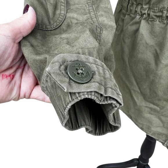 Gap KIDS SIZE M REGULAR. olive green jacket & hood that has a removable lining - Picture 6 of 12